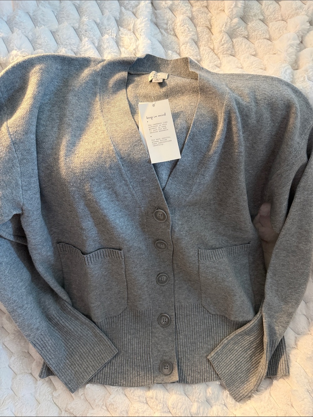 a new day Gray Button-Front Women's Cardigan